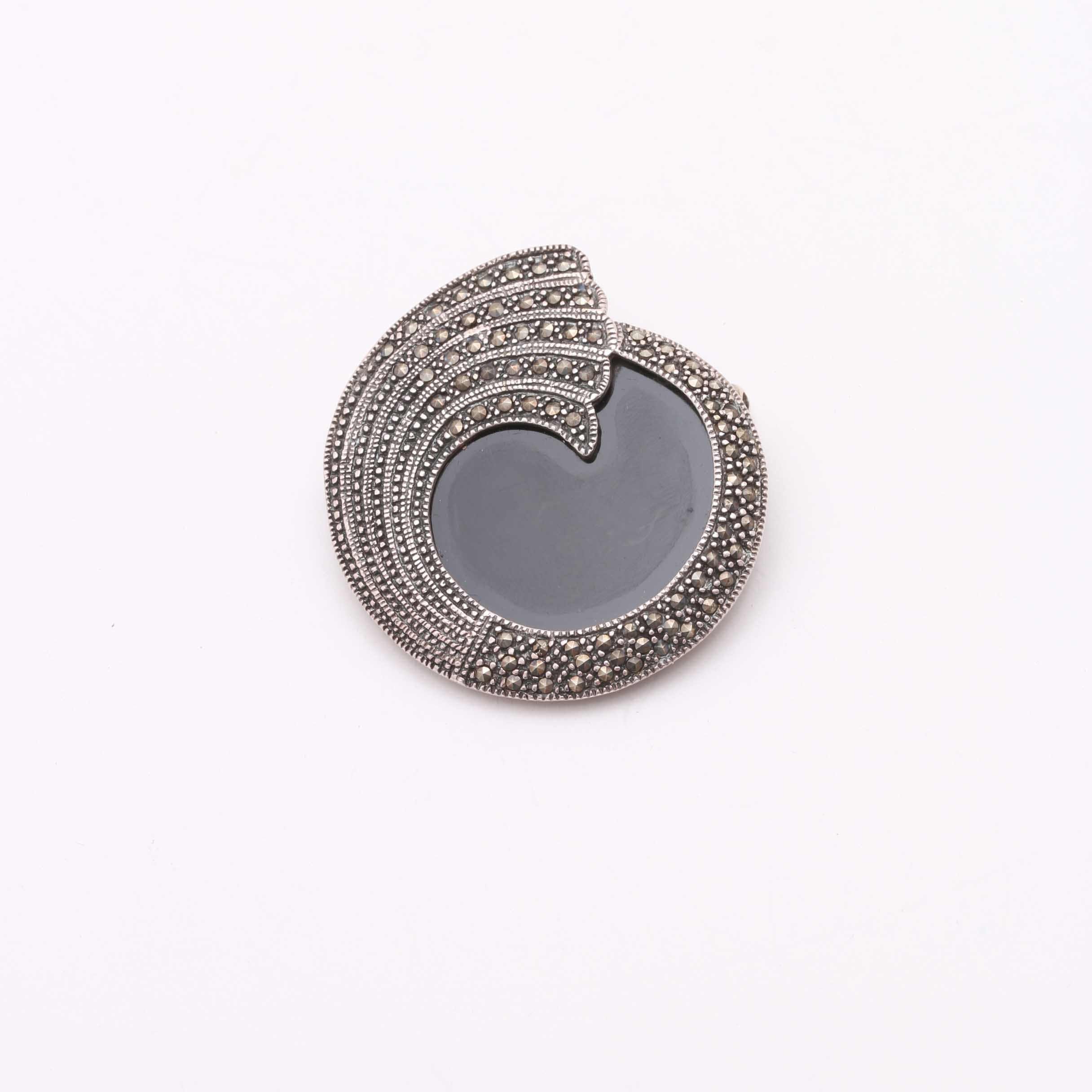 Sterling Silver Marcasite Stone Jewelry