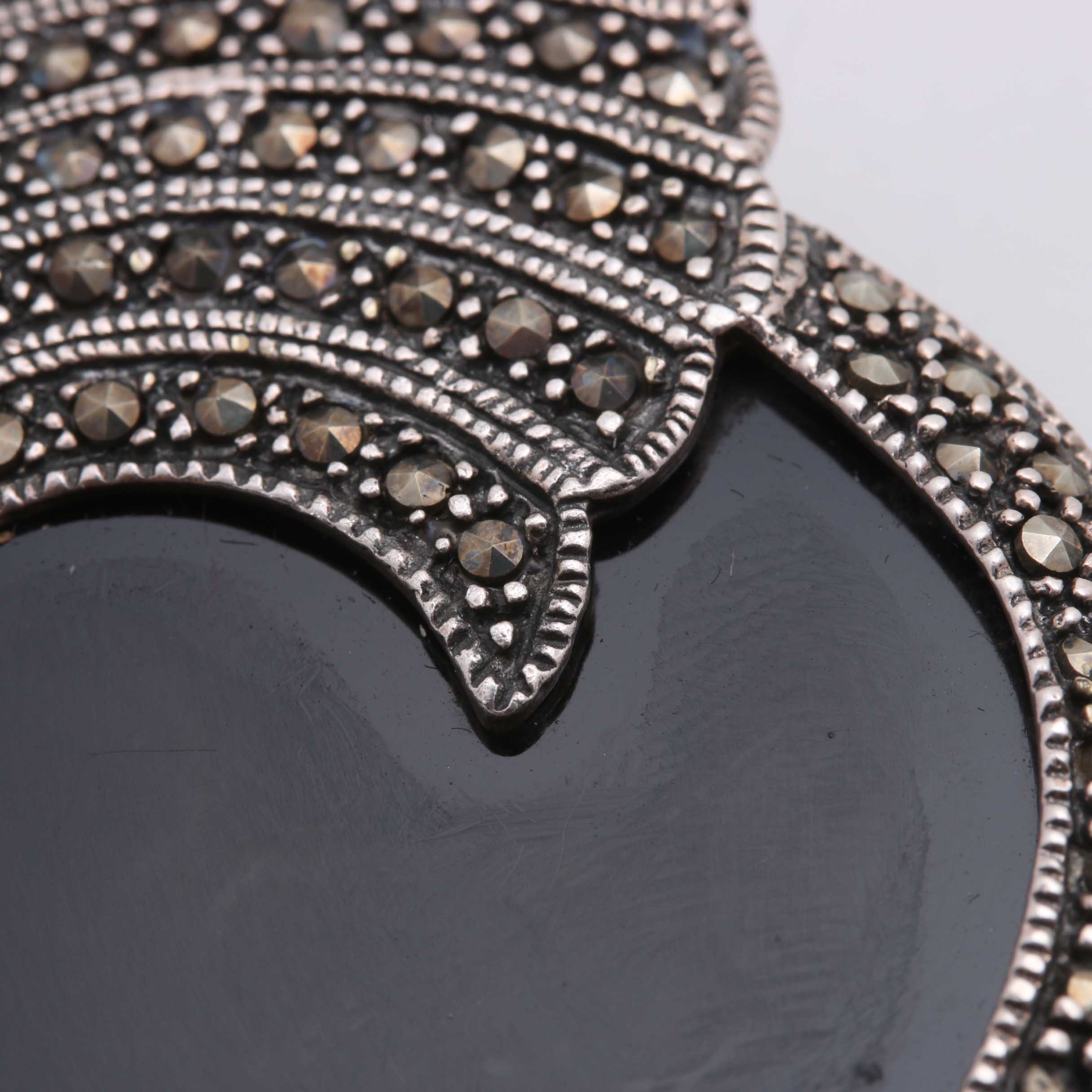 Sterling Silver Marcasite Stone Jewelry