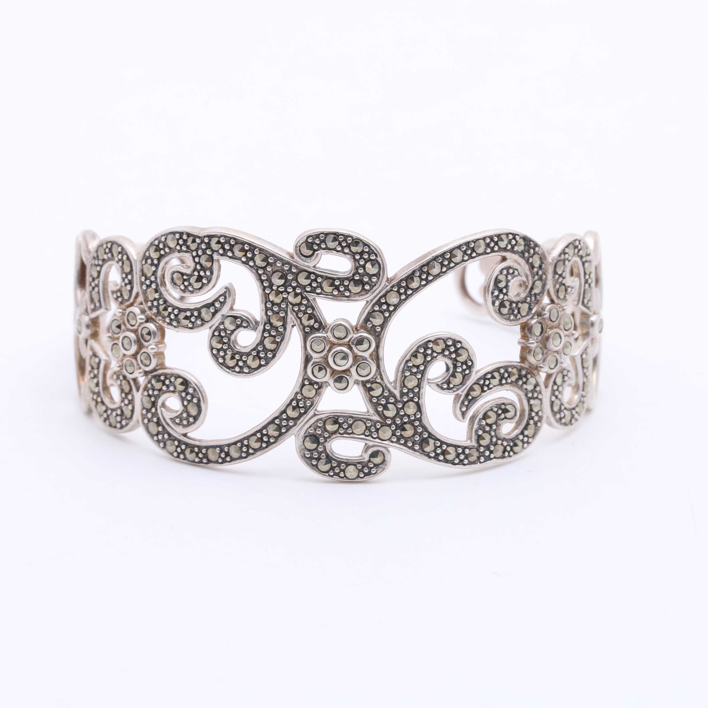 Sterling Silver Marcasite Stone Jewelry