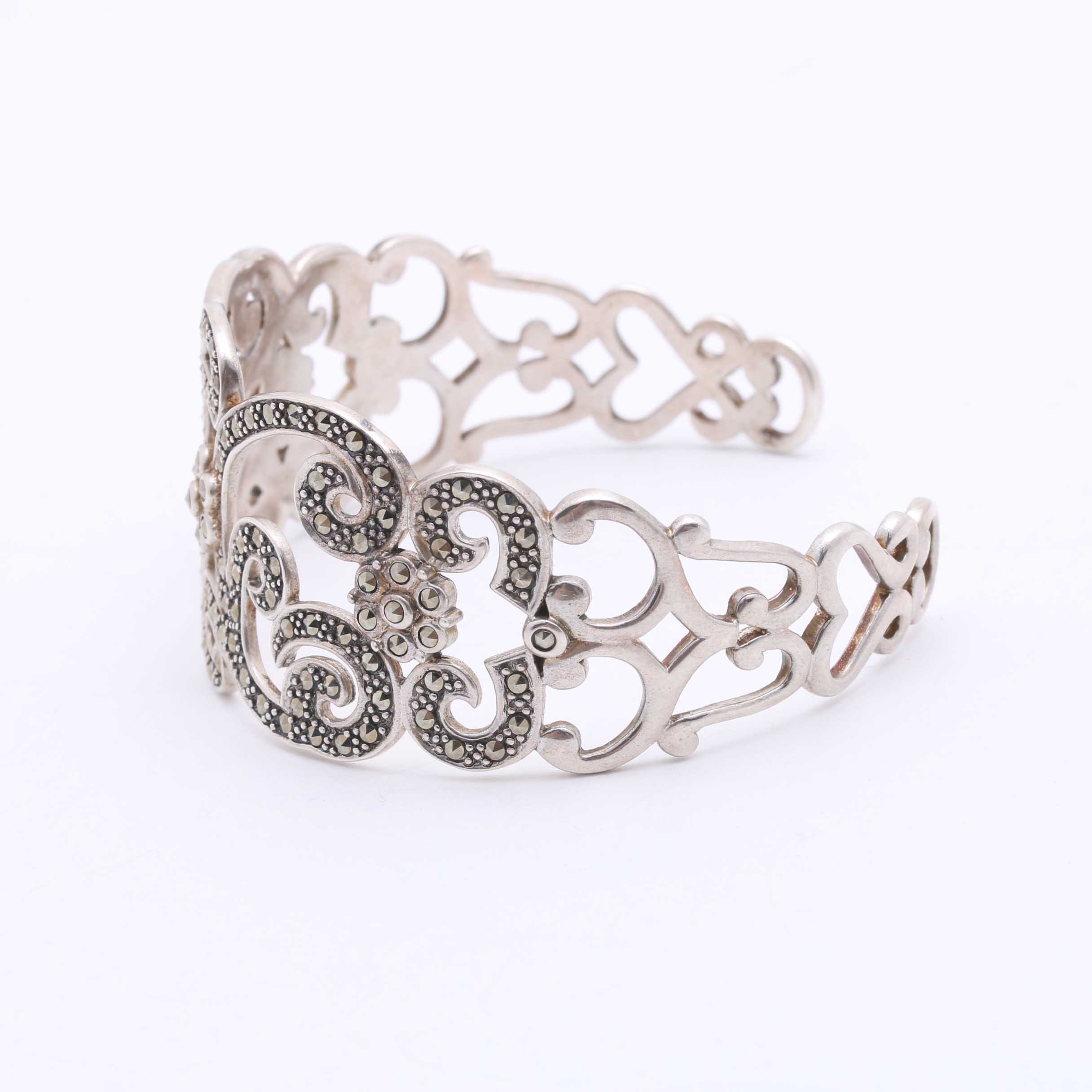 Sterling Silver Marcasite Stone Jewelry