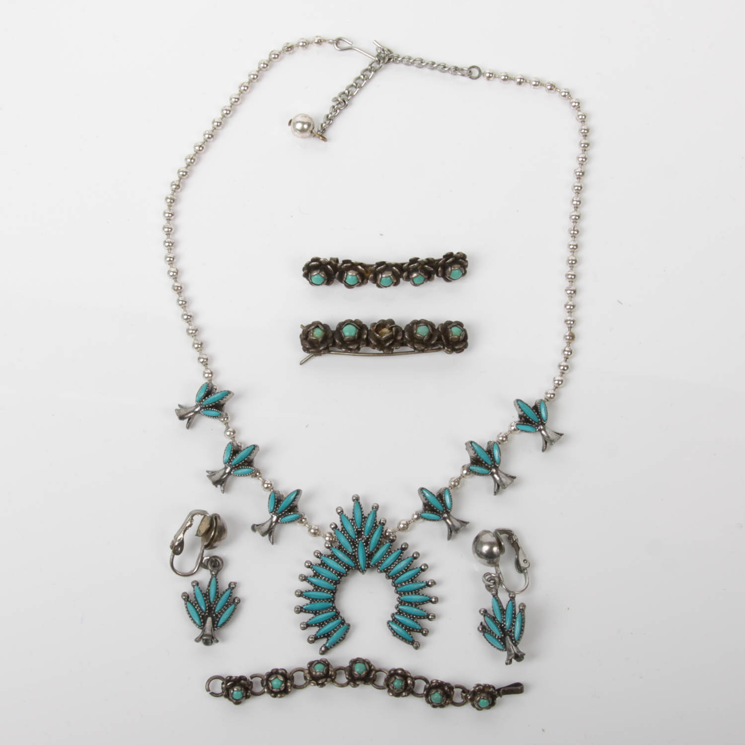 Collection of Sterling Silver and Turquoise Jewelry