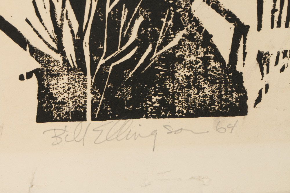 Set of Pressings Including a Bill Ellingson Woodcut