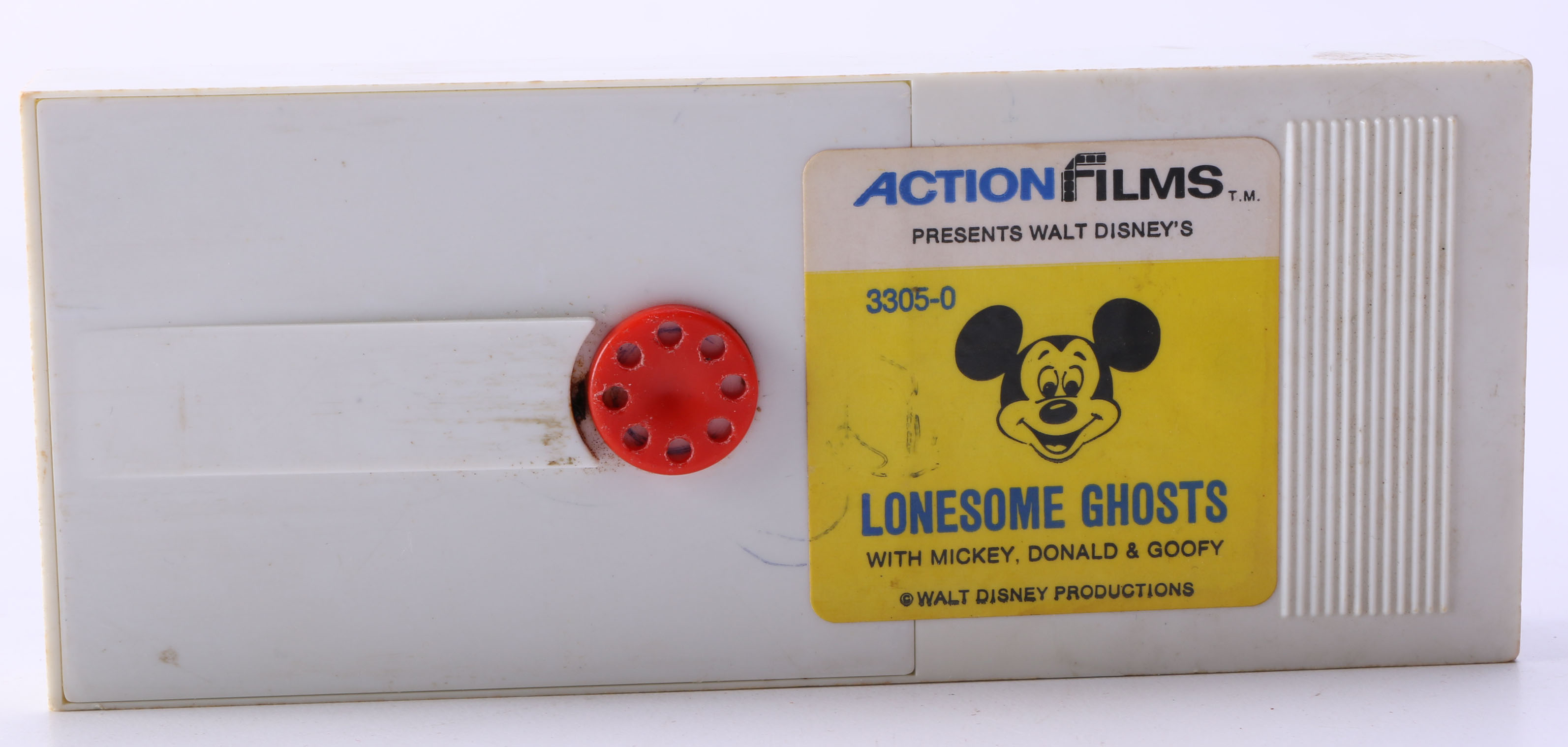 Disney "Actionfilms" Film viewer with "Lonesome Ghosts" Film Cartridge and Mickey Mouse Tin