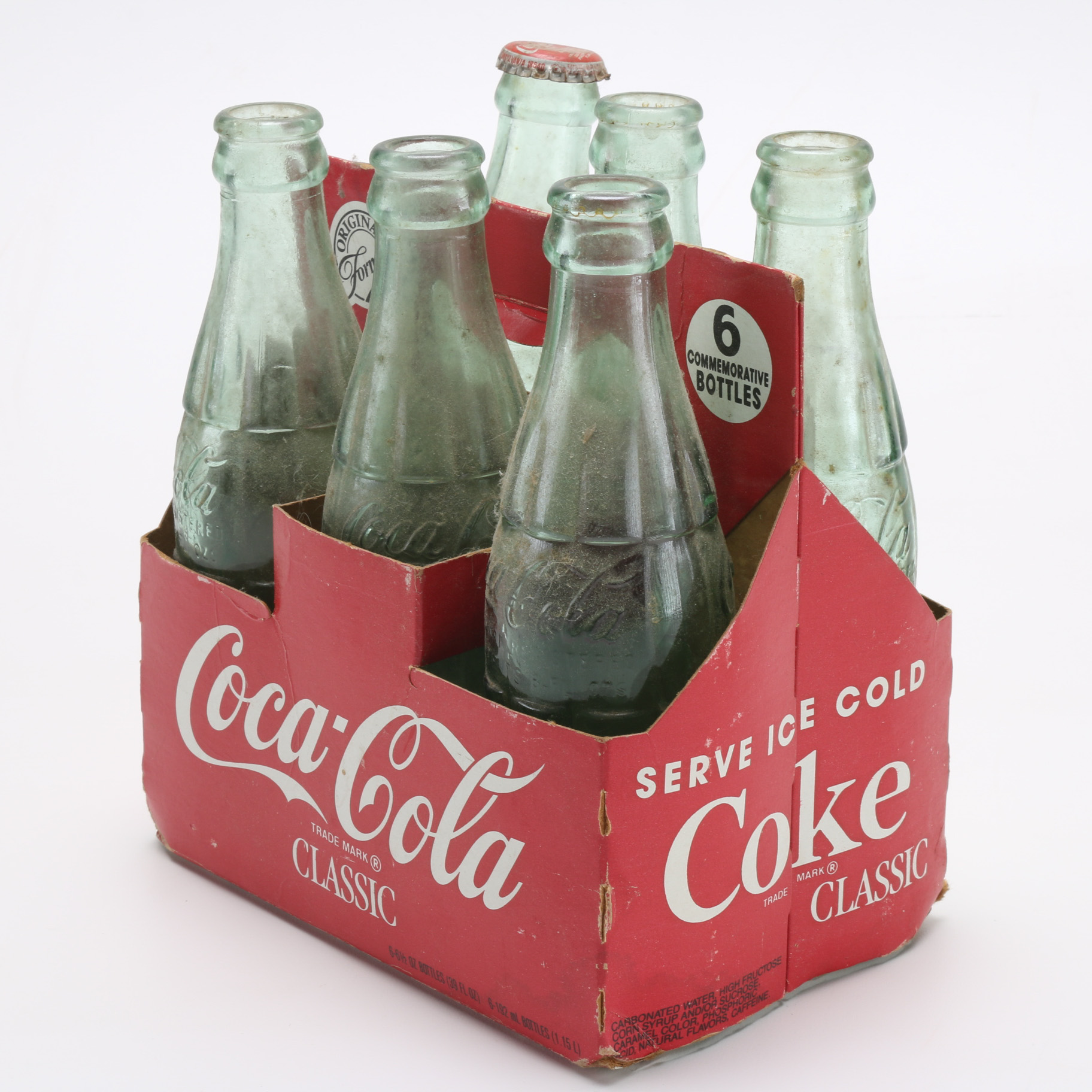 Vintage Holiday Coca Cola Bottle Set