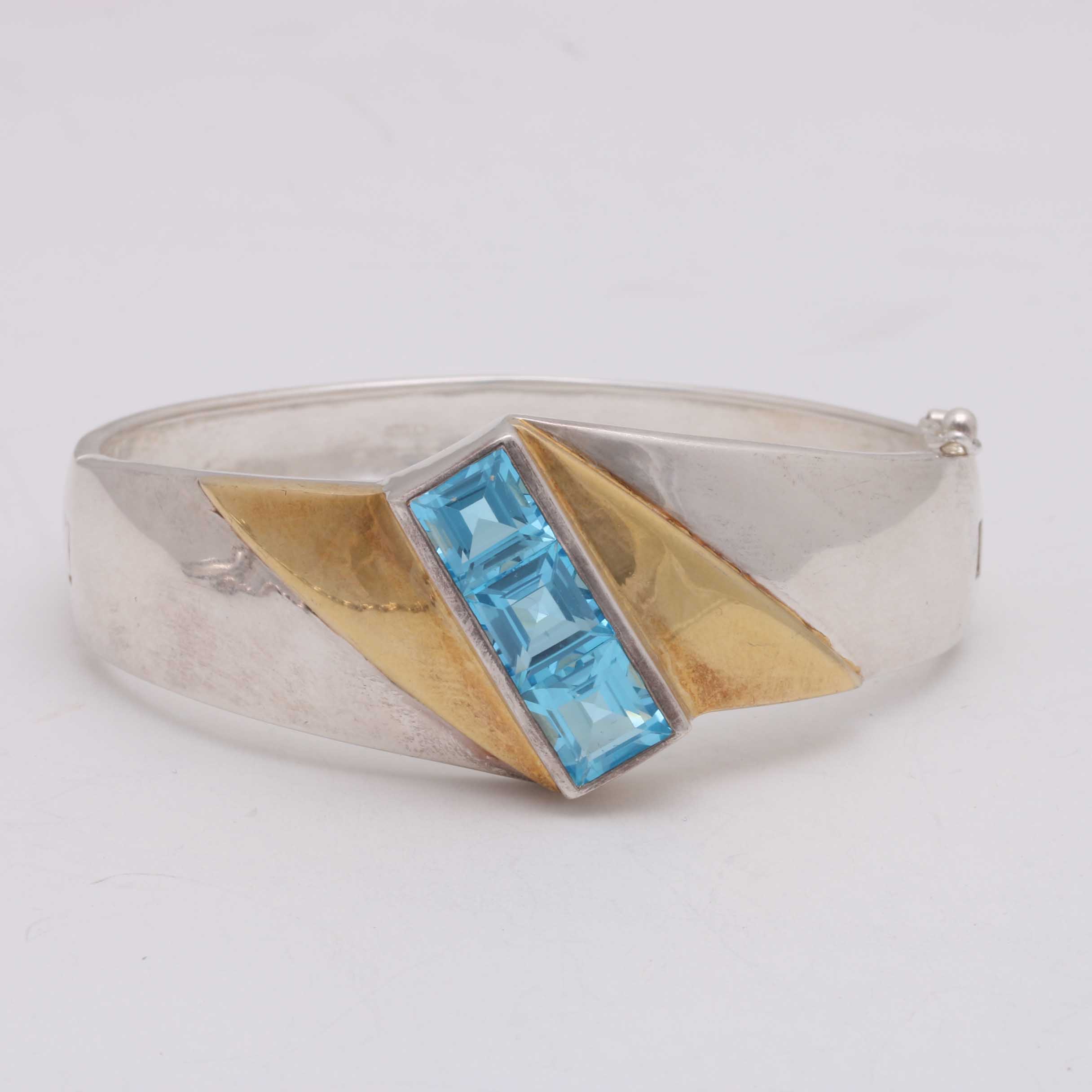 Sterling Silver Bracelets with Amethyst and Topaz