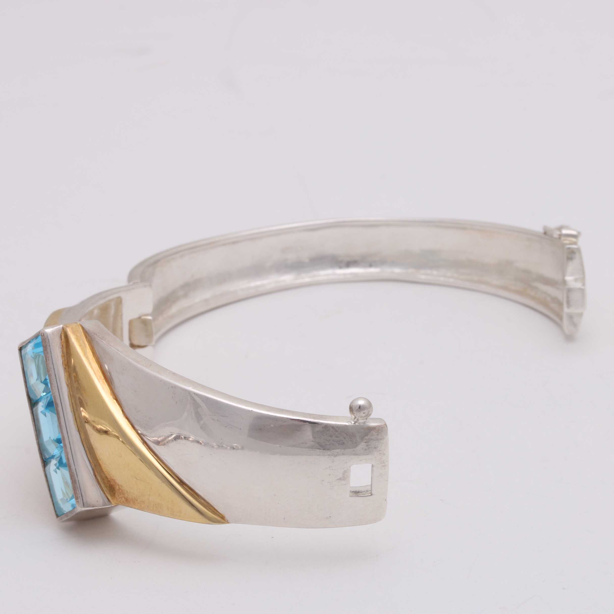 Sterling Silver Bracelets with Amethyst and Topaz