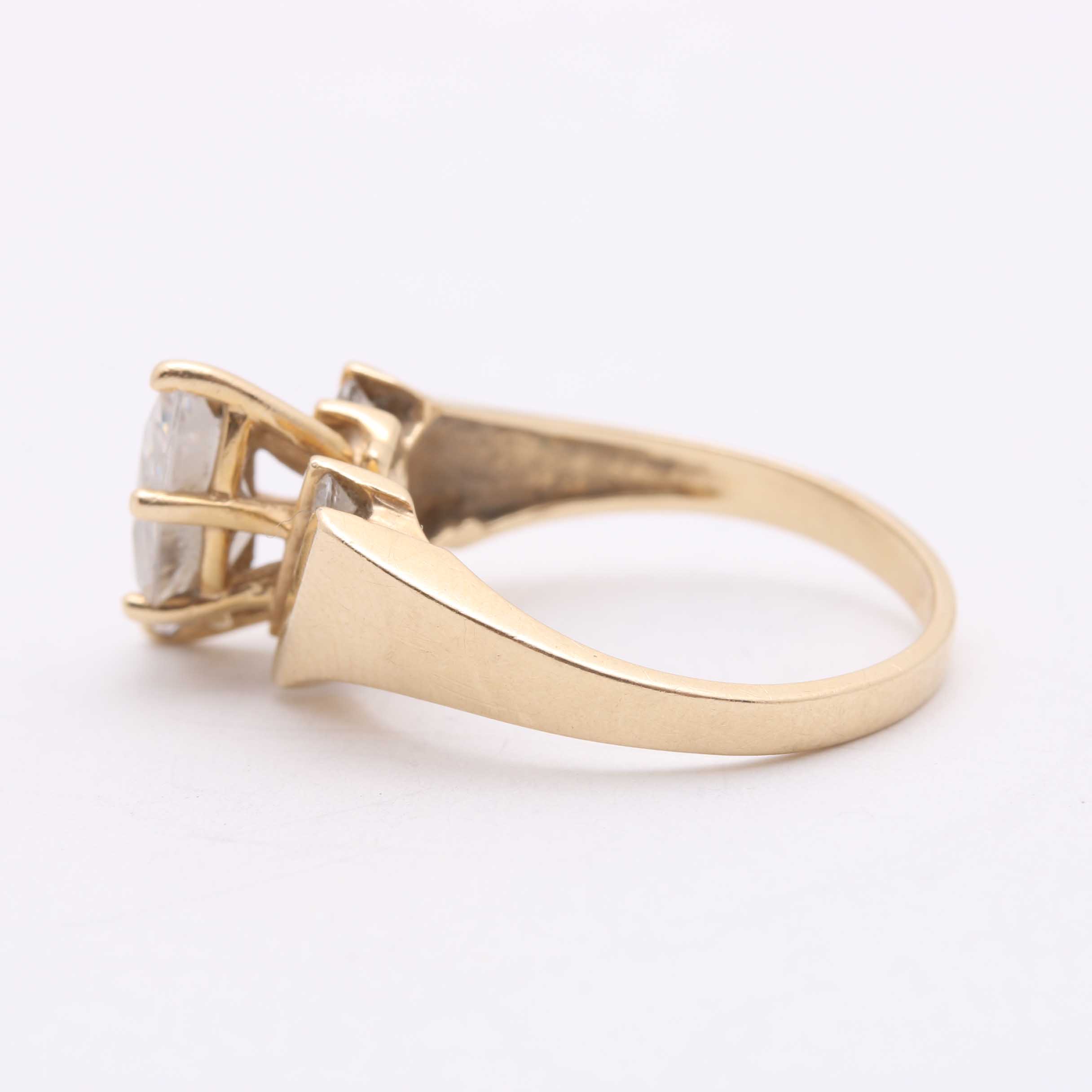 14K Yellow Gold Cubic Zirconia Ring