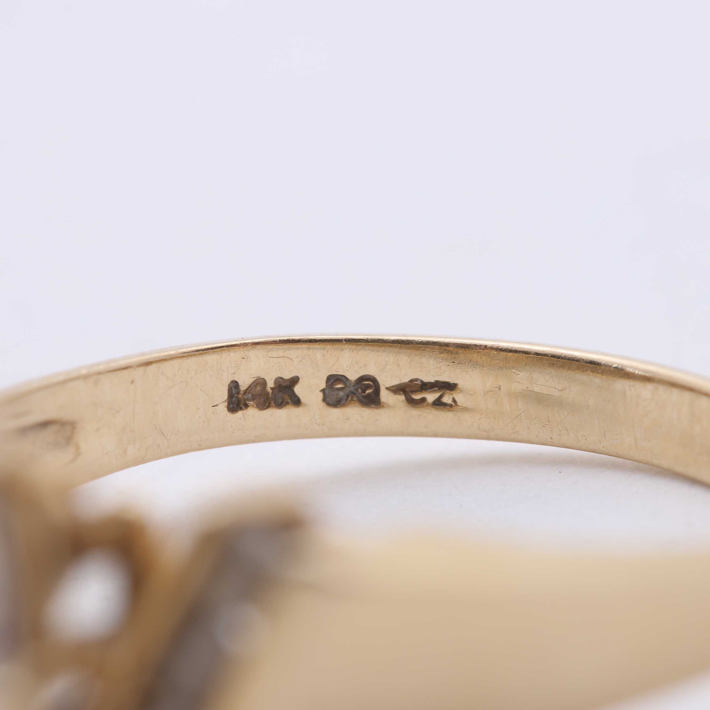 14K Yellow Gold Cubic Zirconia Ring