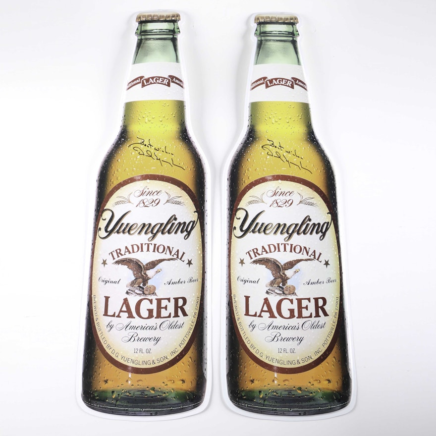Autographed Yuengling Beer Signs