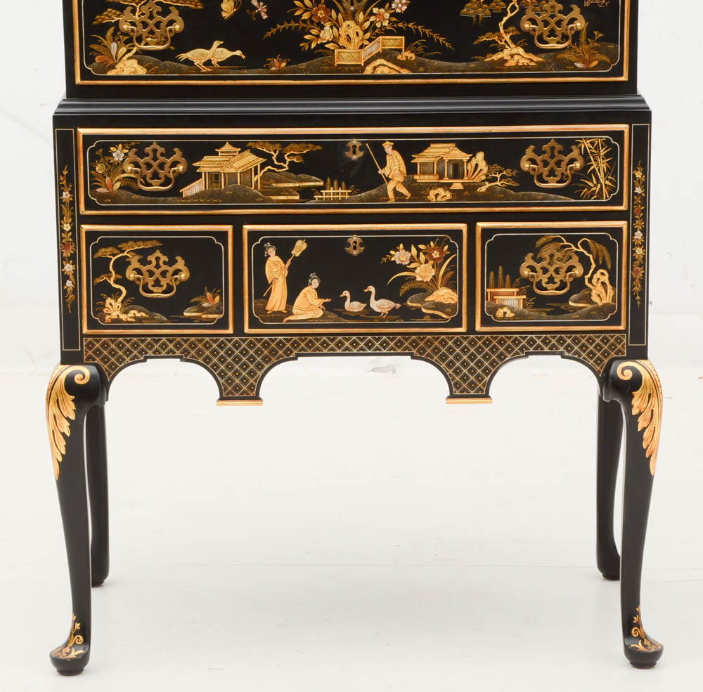Chinoiserie Queen Anne Style Highboy by Kindel Furniture
