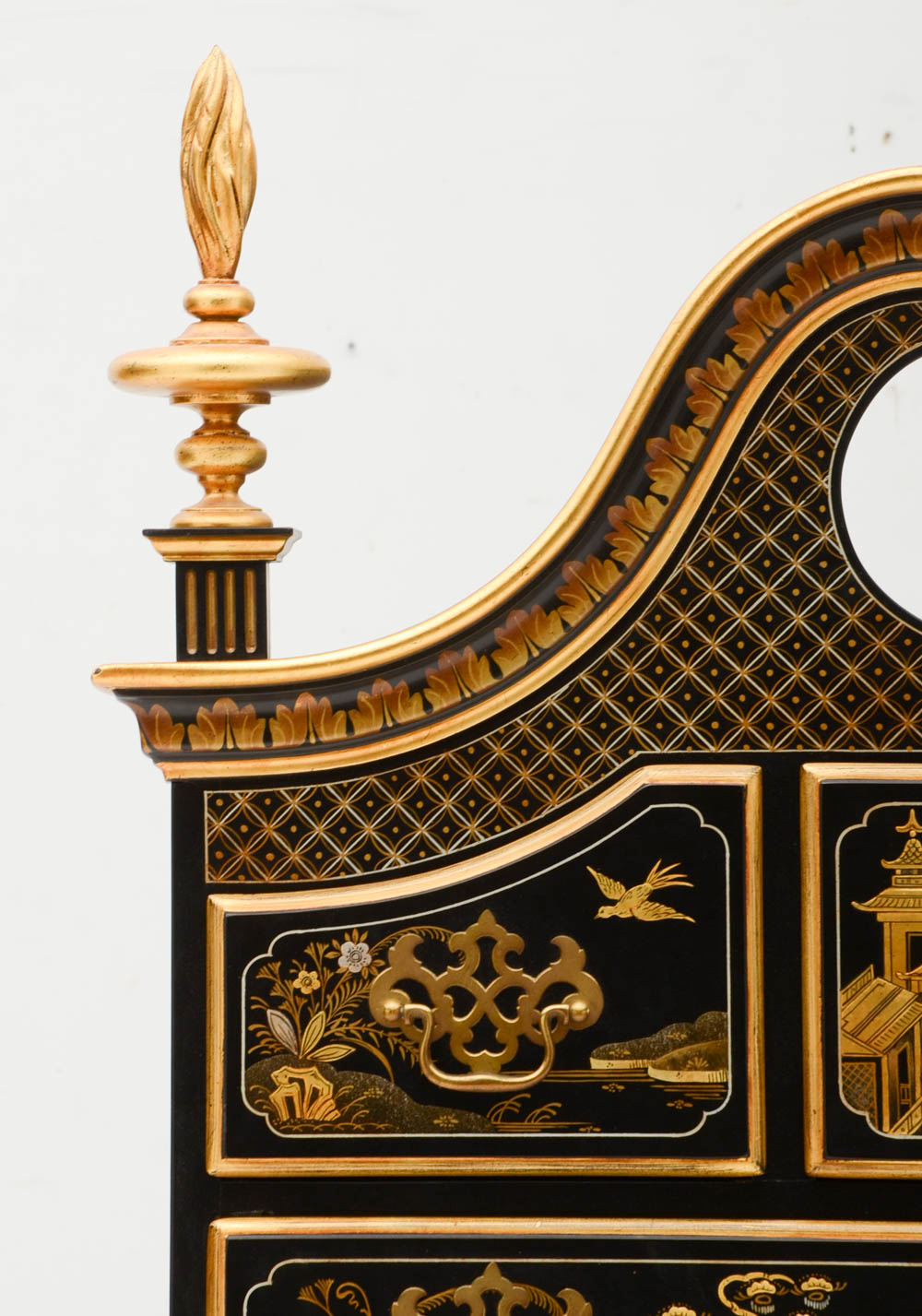 Chinoiserie Queen Anne Style Highboy by Kindel Furniture