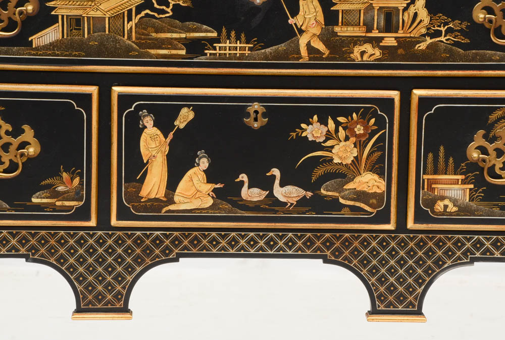 Chinoiserie Queen Anne Style Highboy by Kindel Furniture