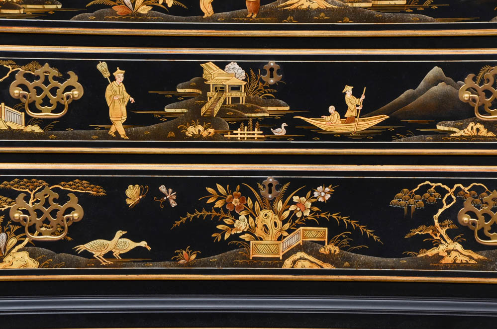 Chinoiserie Queen Anne Style Highboy by Kindel Furniture