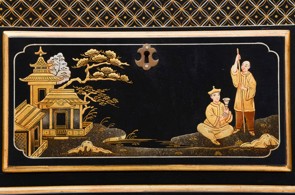 Chinoiserie Queen Anne Style Highboy by Kindel Furniture