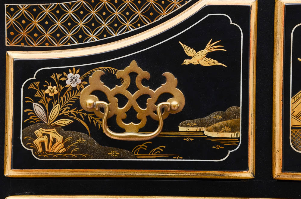 Chinoiserie Queen Anne Style Highboy by Kindel Furniture