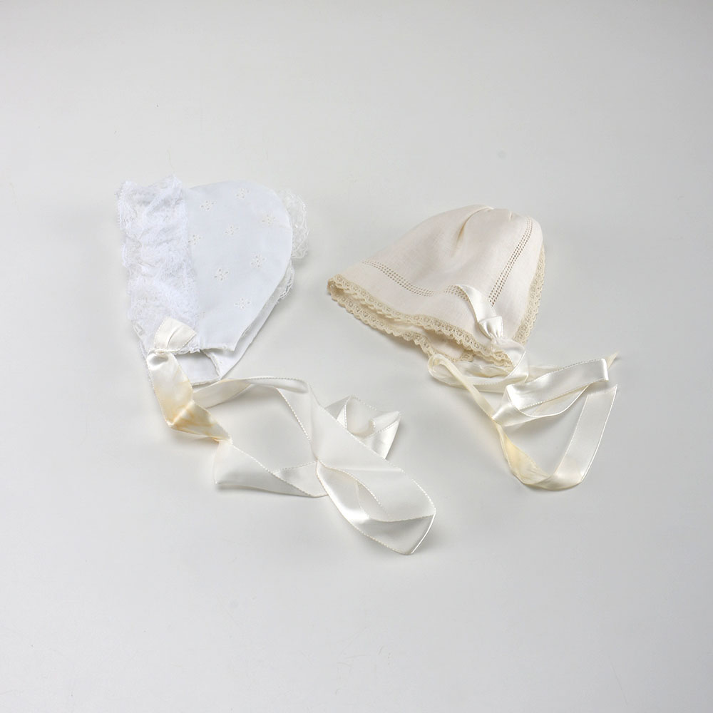 Pair of Vintage Baby Bonnets