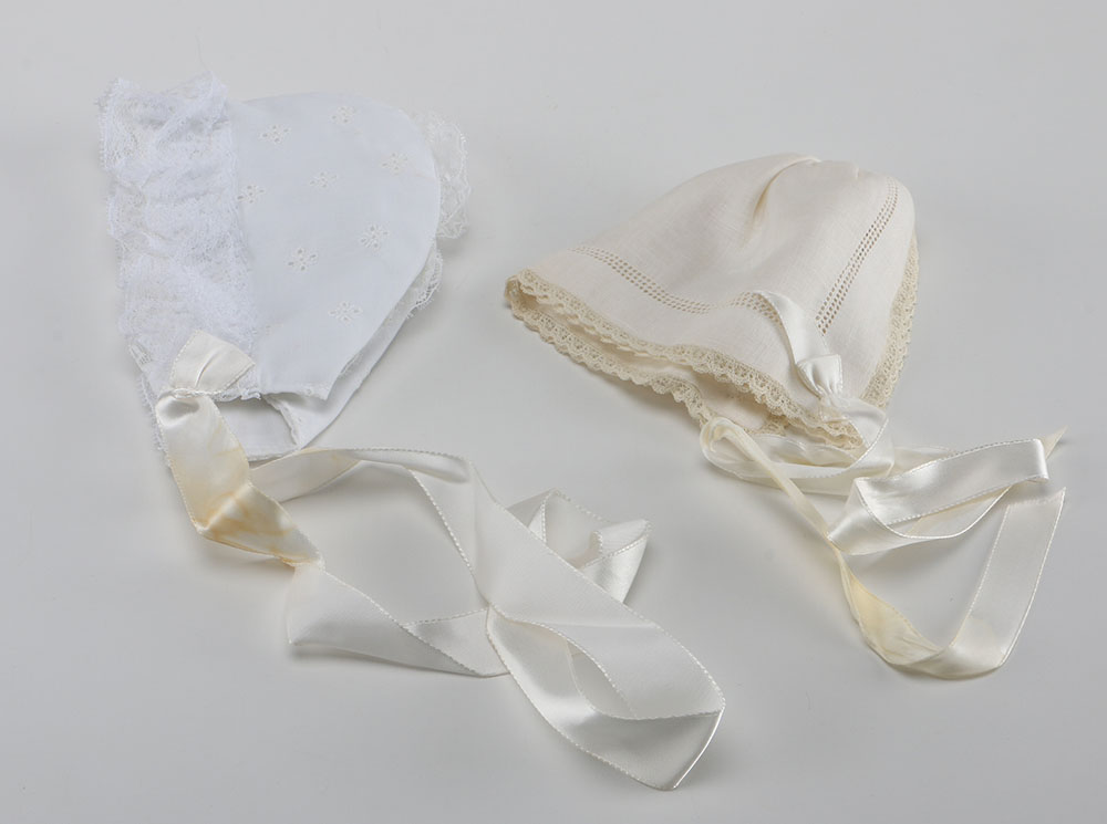 Pair of Vintage Baby Bonnets