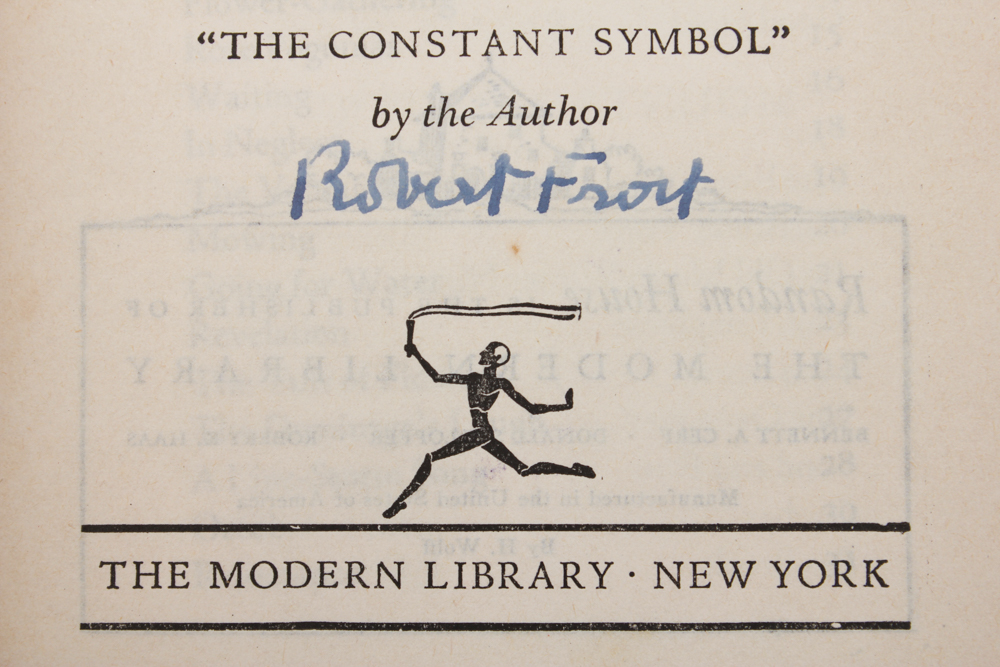 Signed Robert Frost Copy "The Poems of Robert Frost"