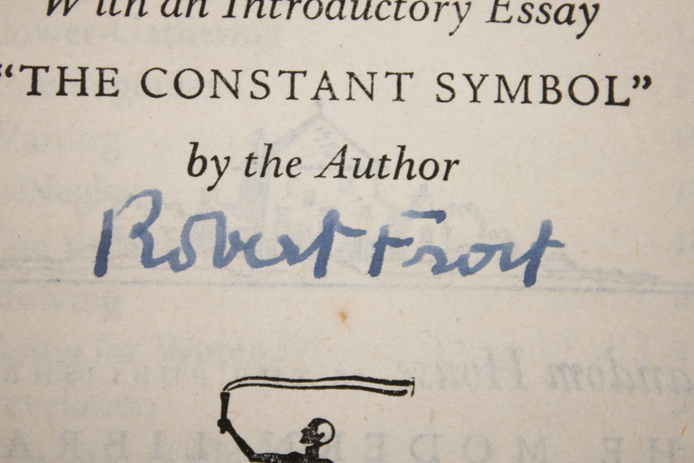 Signed Robert Frost Copy "The Poems of Robert Frost"