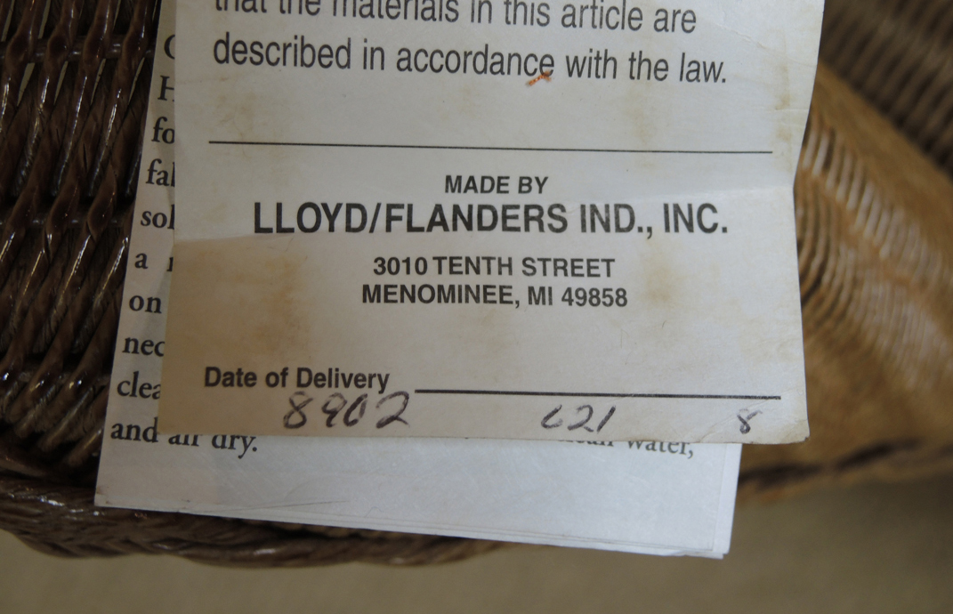 Lloyd Flanders Set of Four Wicker Chairs