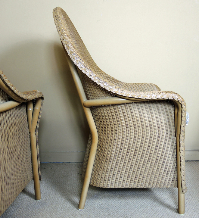 Lloyd Flanders Set of Four Wicker Chairs