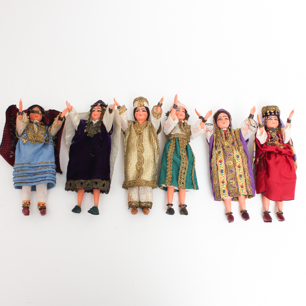 Vintage Folk Costume Dolls From Tunisia