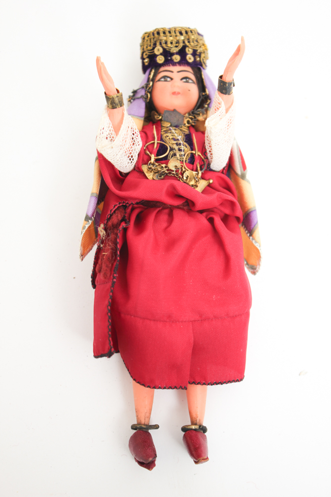 Vintage Folk Costume Dolls From Tunisia