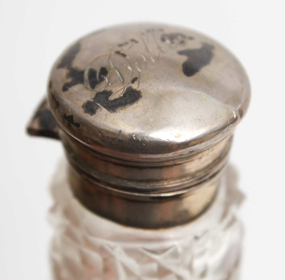 Victorian Cut Glass Lay Down Perfume Bottles and Tear Catchers