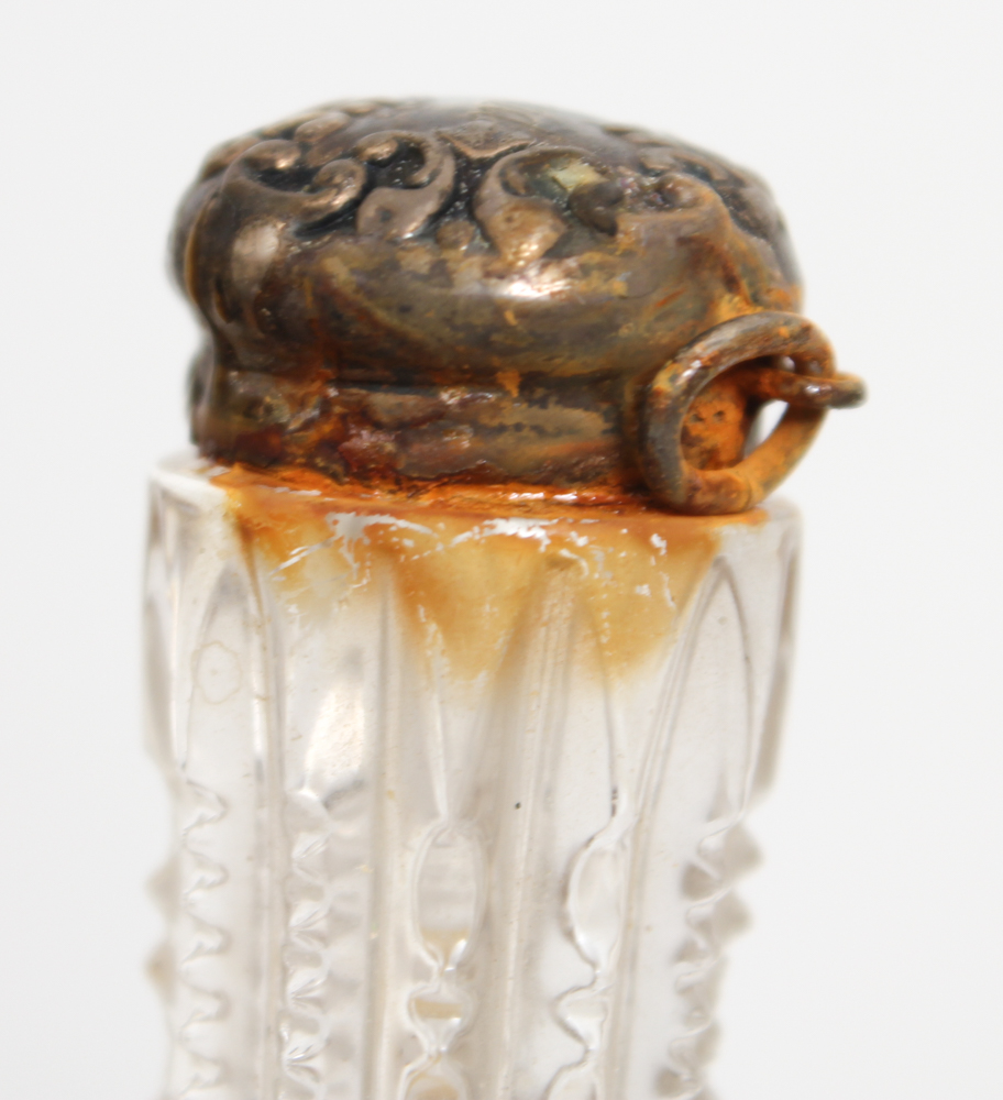 Victorian Cut Glass Lay Down Perfume Bottles and Tear Catchers