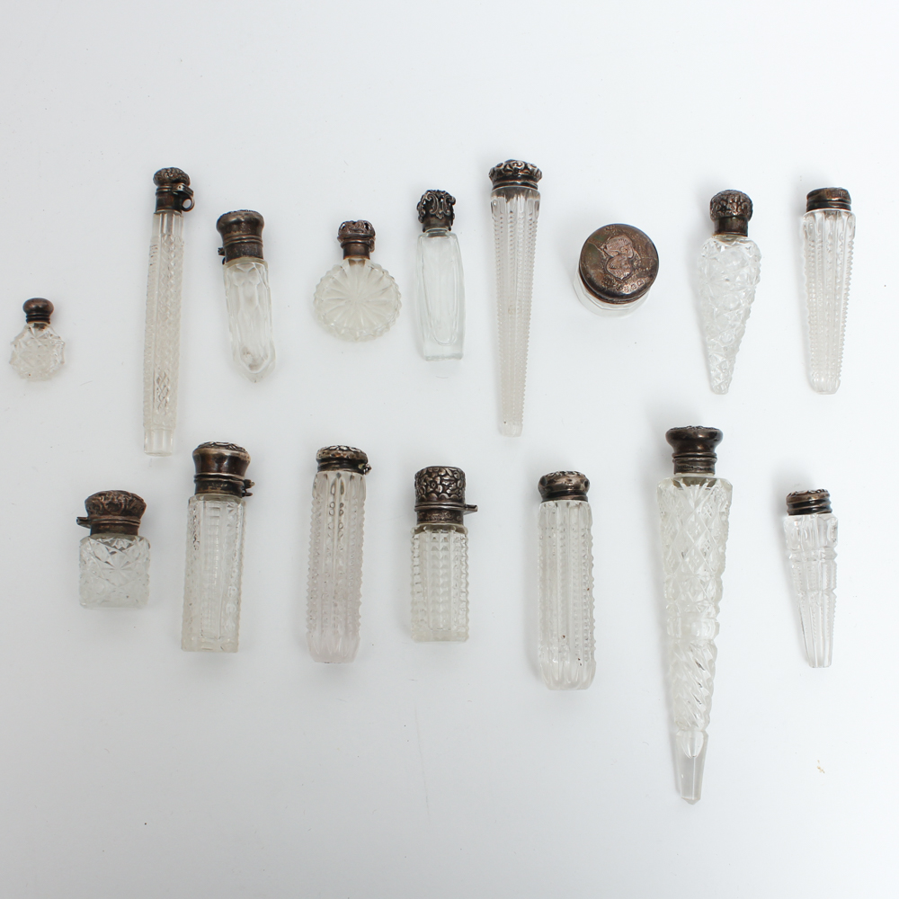 Victorian Cut Glass Tear Catchers and Perfume Bottles