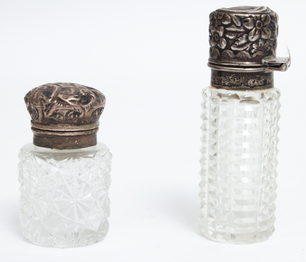 Victorian Cut Glass Tear Catchers and Perfume Bottles