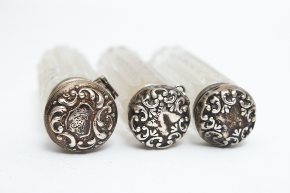 Victorian Cut Glass Tear Catchers and Perfume Bottles