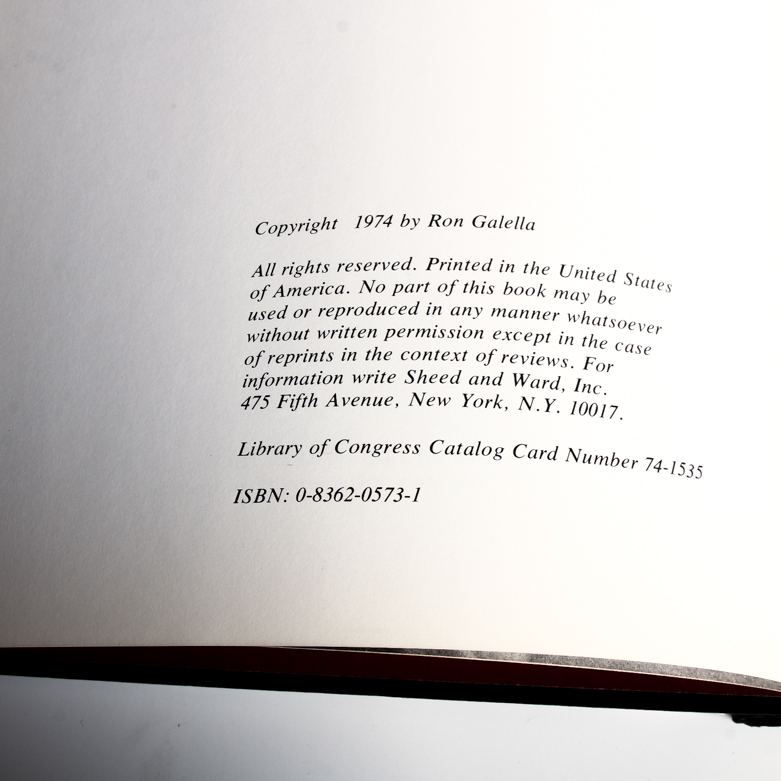 "Jacqueline" by Ron Galella, Signed First Edition