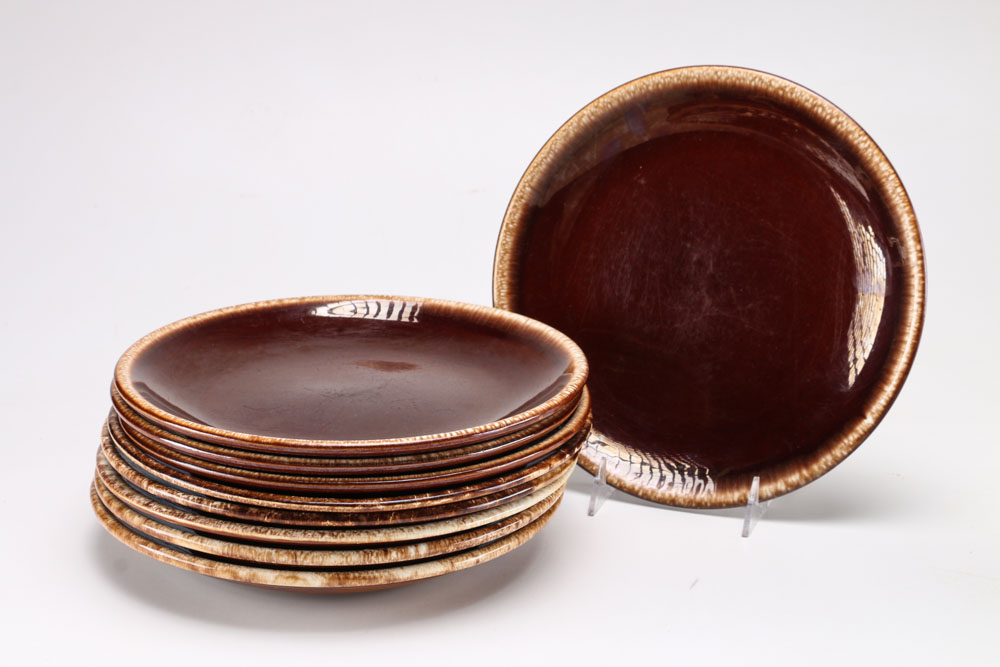 Circa 1970s Hull "Brown Drip" Stoneware