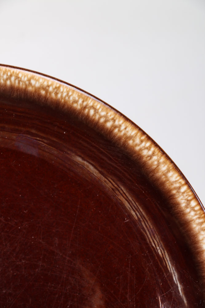 Circa 1970s Hull "Brown Drip" Stoneware