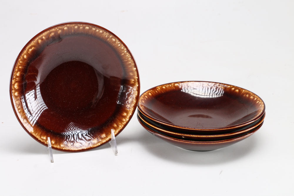 Circa 1970s Hull "Brown Drip" Stoneware