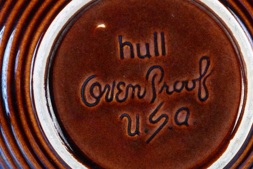Circa 1970s Hull "Brown Drip" Stoneware