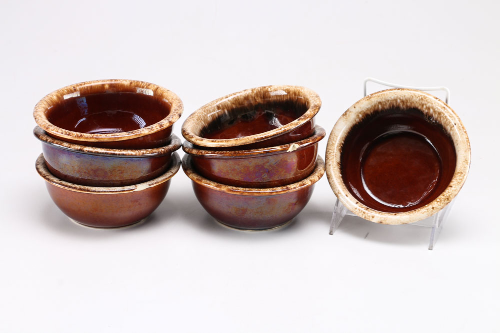 Circa 1970s Hull "Brown Drip" Stoneware