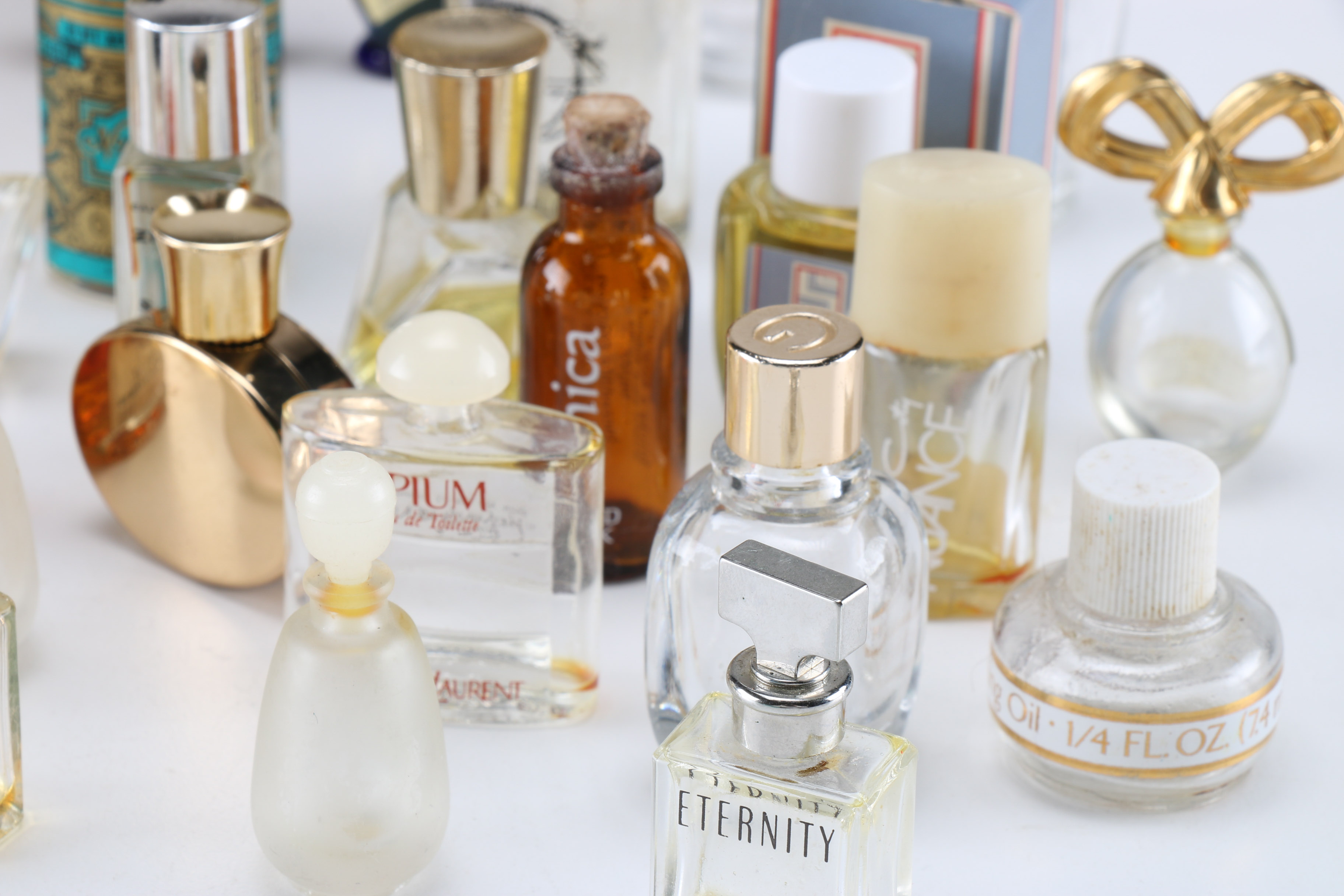 Collection of Miniature Vintage Glass Bottles