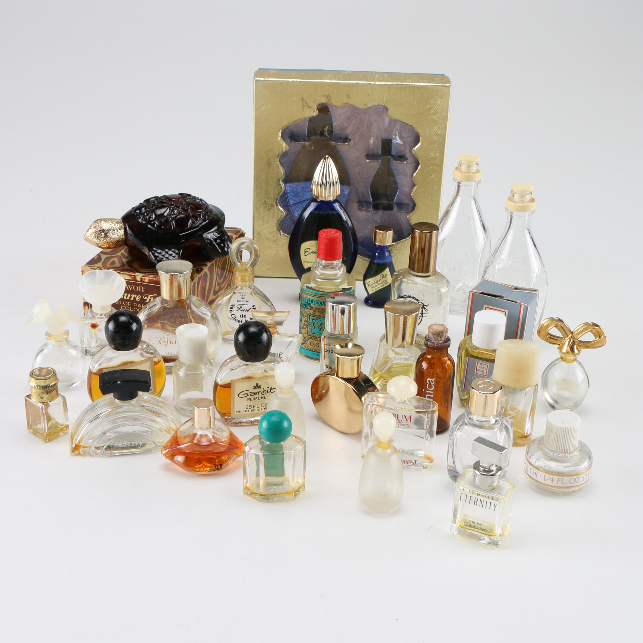 Collection of Miniature Vintage Glass Bottles