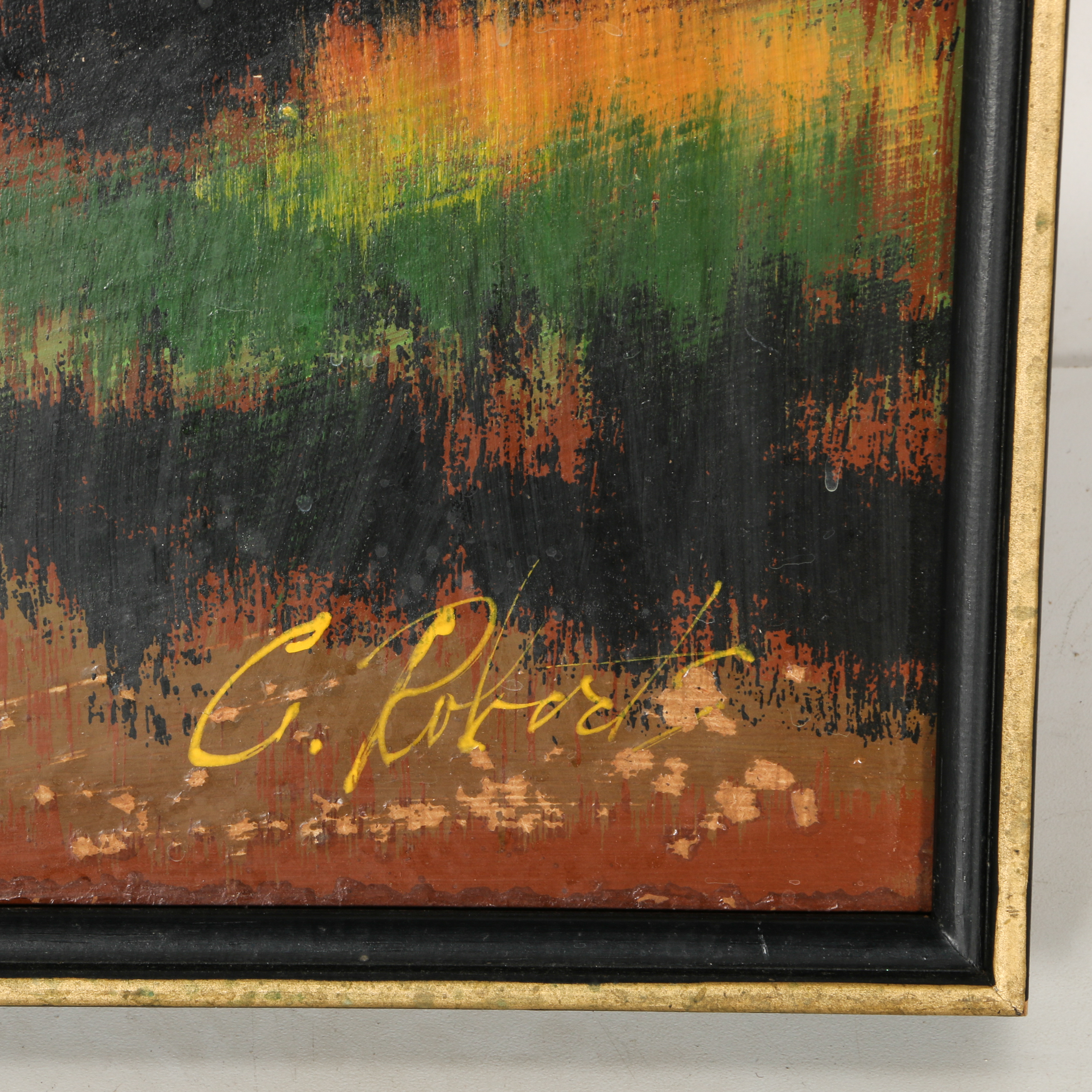 C. Roberts Original Signed Pop Art Painting of Mushrooms