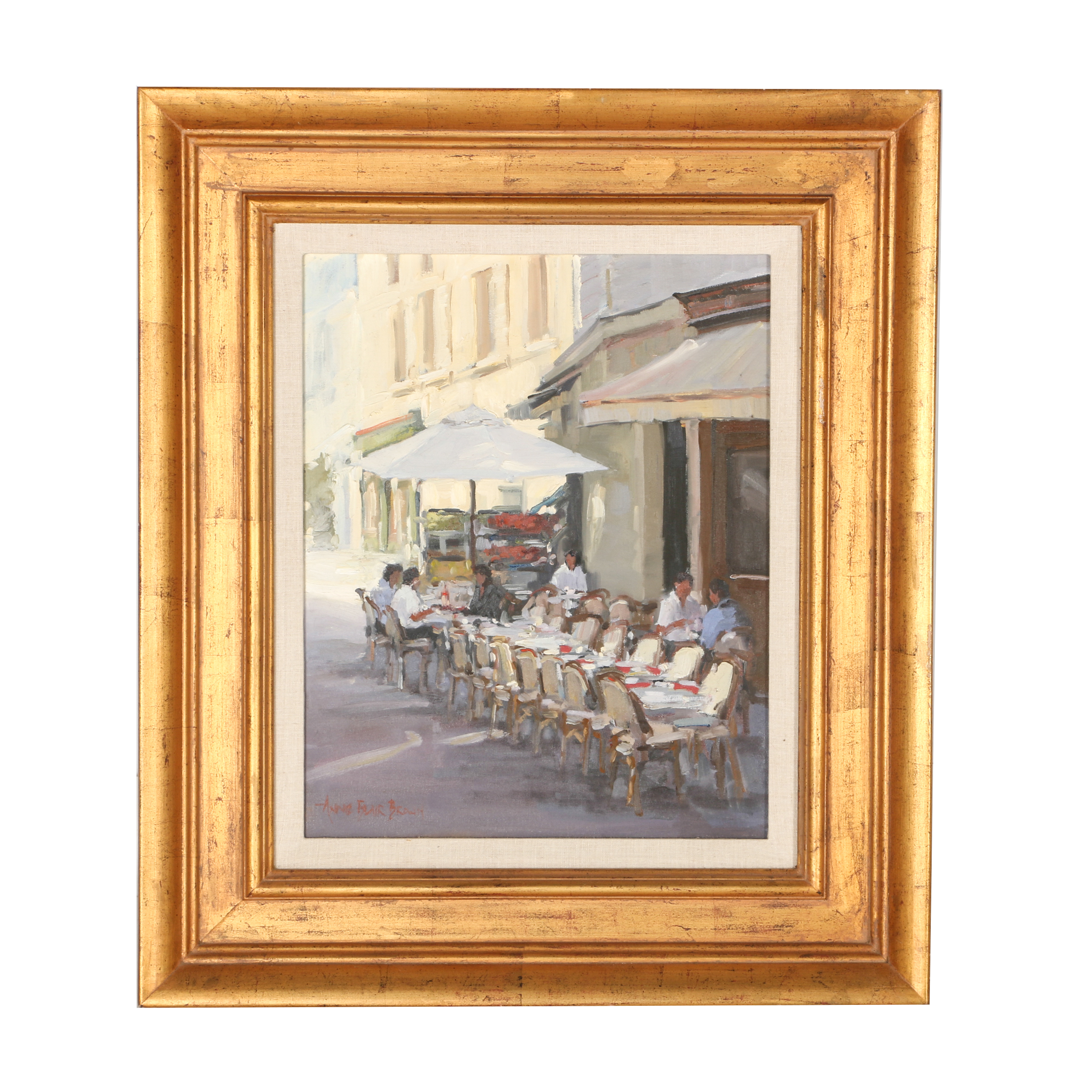 Anne Blair Brown Oil on Canvas "Alley Cats"