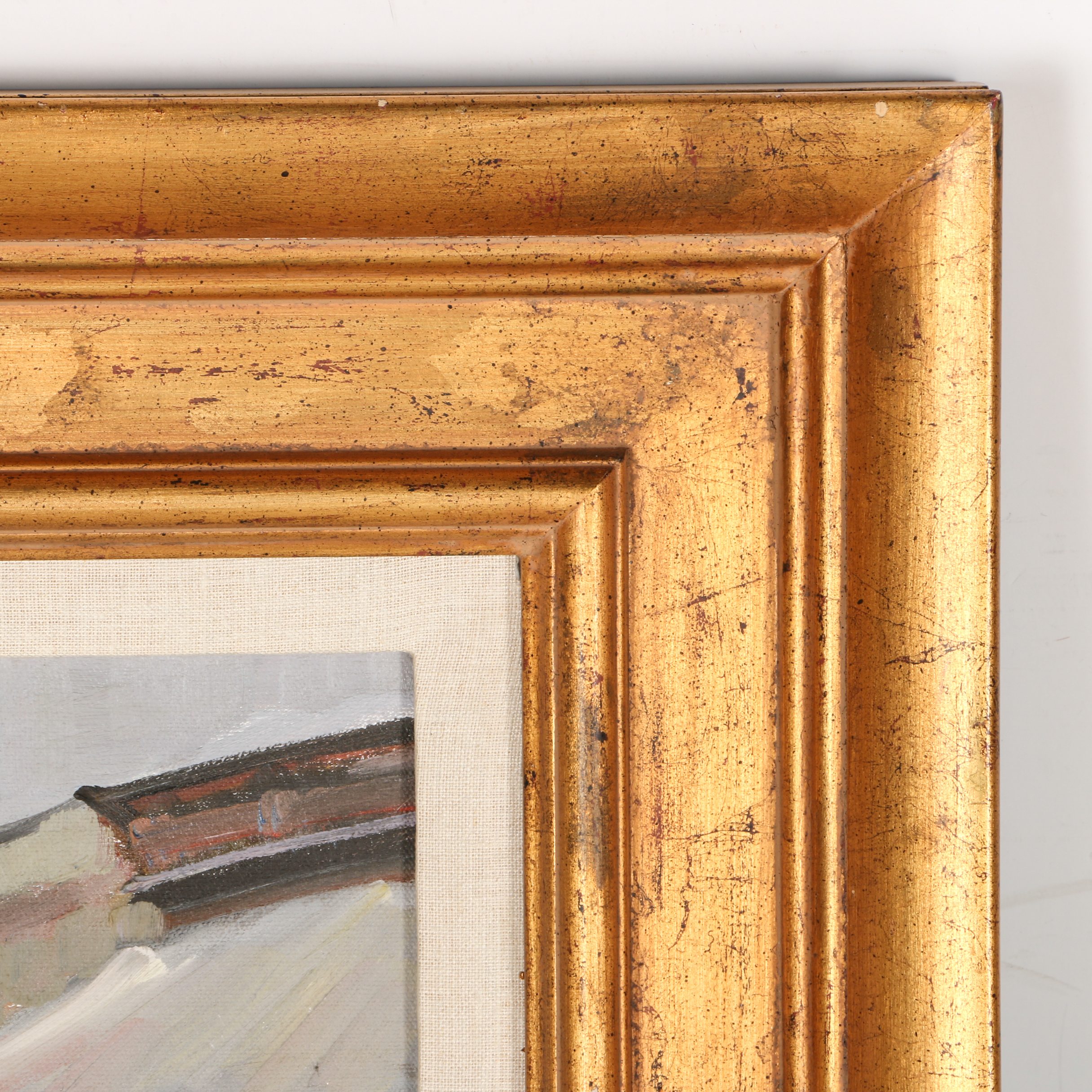 Anne Blair Brown Oil on Canvas "Alley Cats"