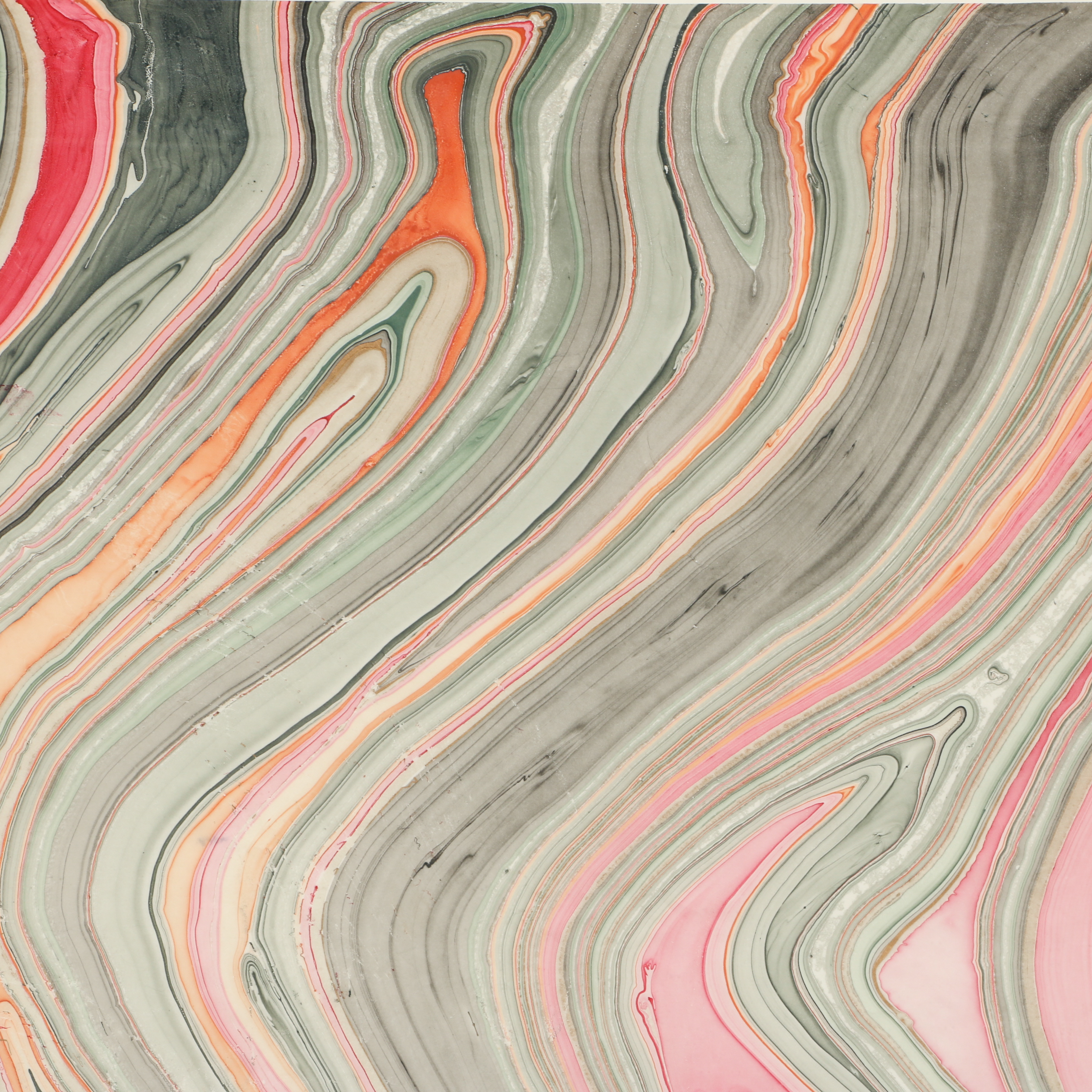 Original Water Marbled Painting