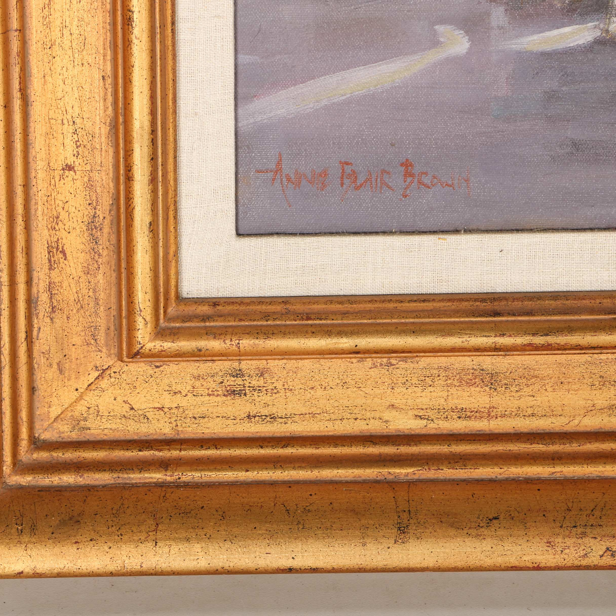 Anne Blair Brown Oil on Canvas "Alley Cats"