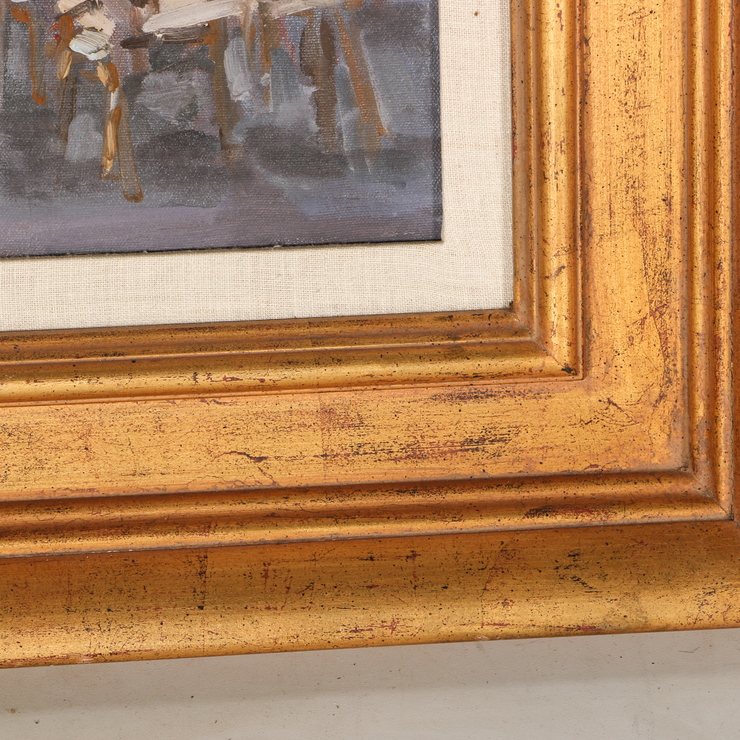 Anne Blair Brown Oil on Canvas "Alley Cats"