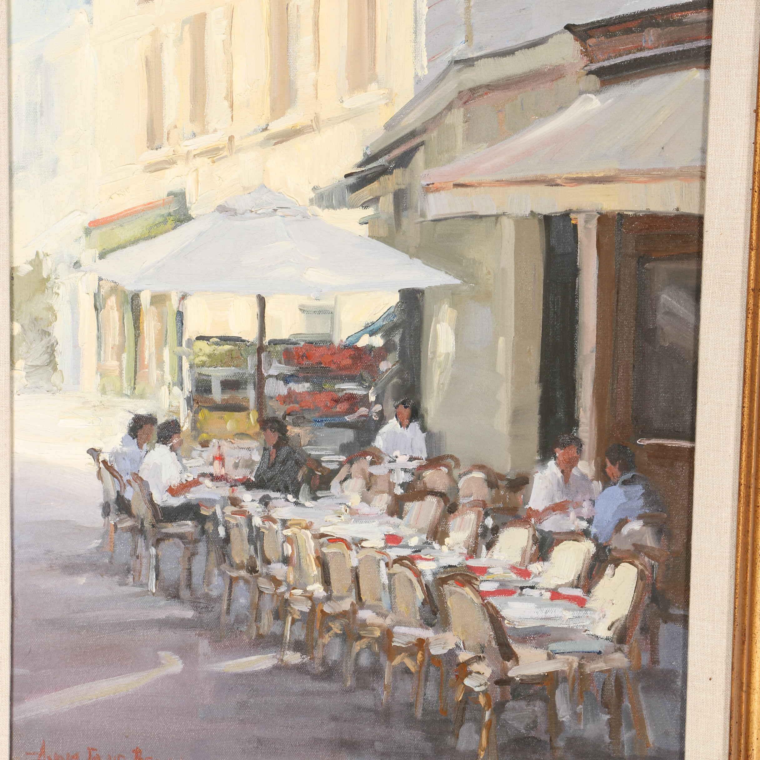 Anne Blair Brown Oil on Canvas "Alley Cats"