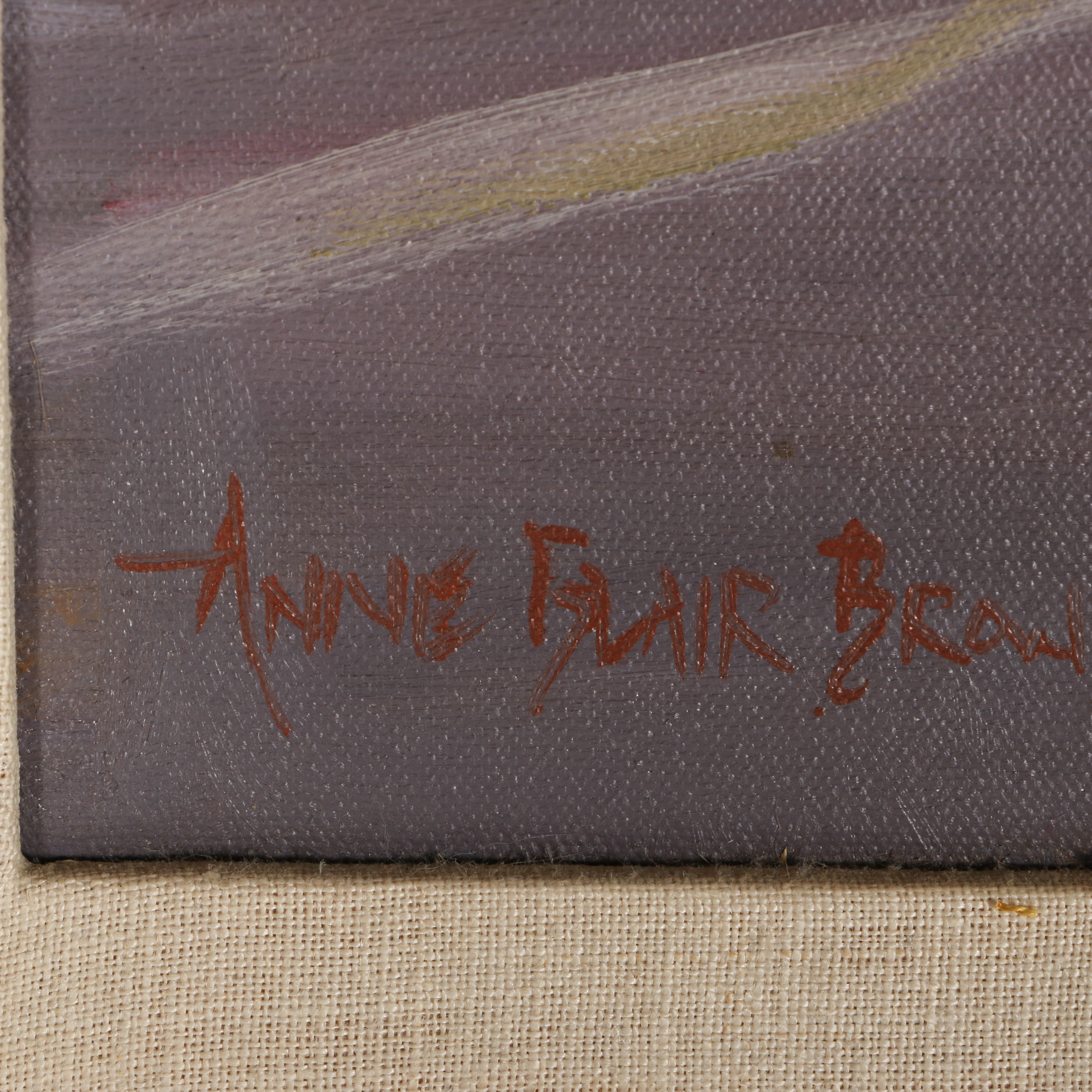 Anne Blair Brown Oil on Canvas "Alley Cats"