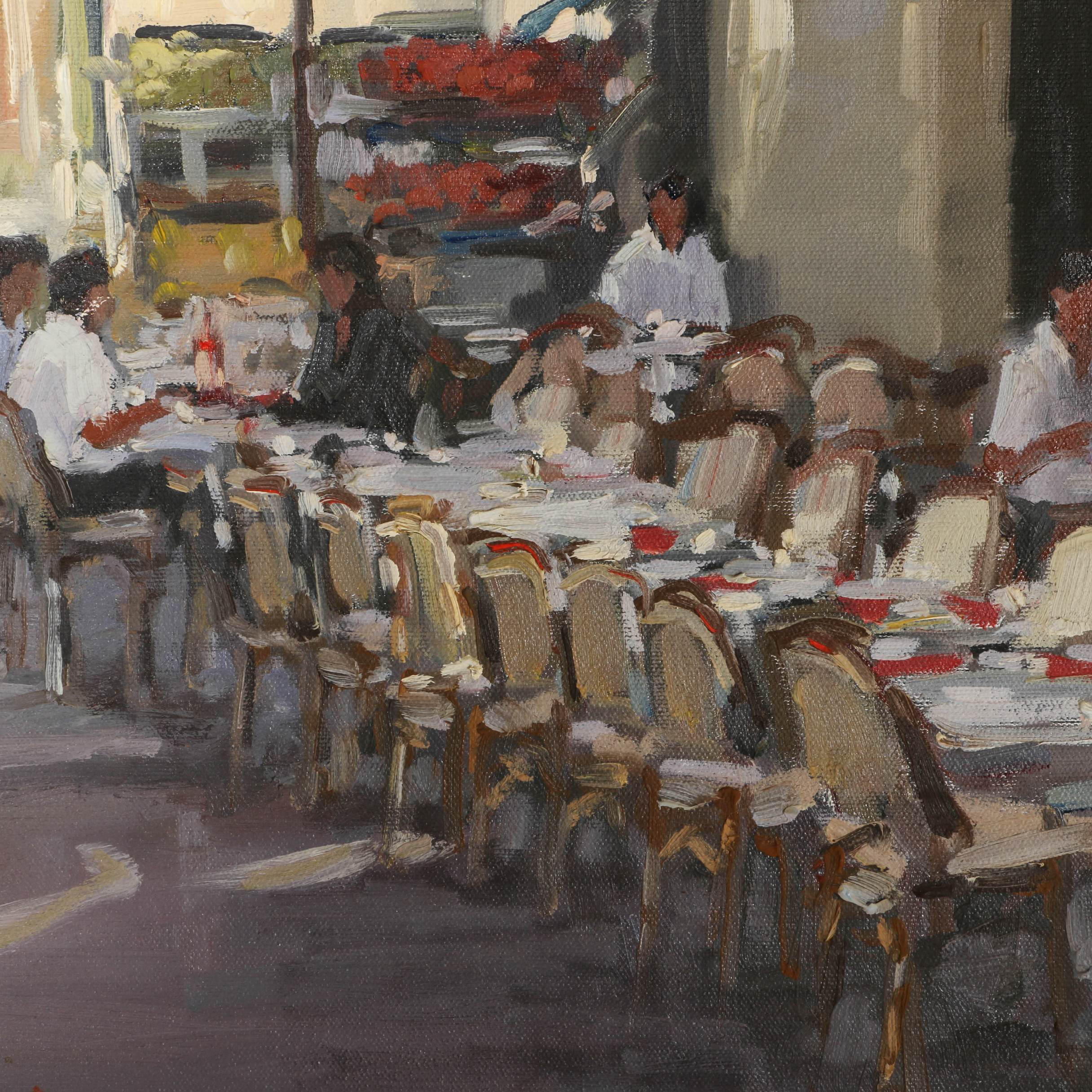 Anne Blair Brown Oil on Canvas "Alley Cats"