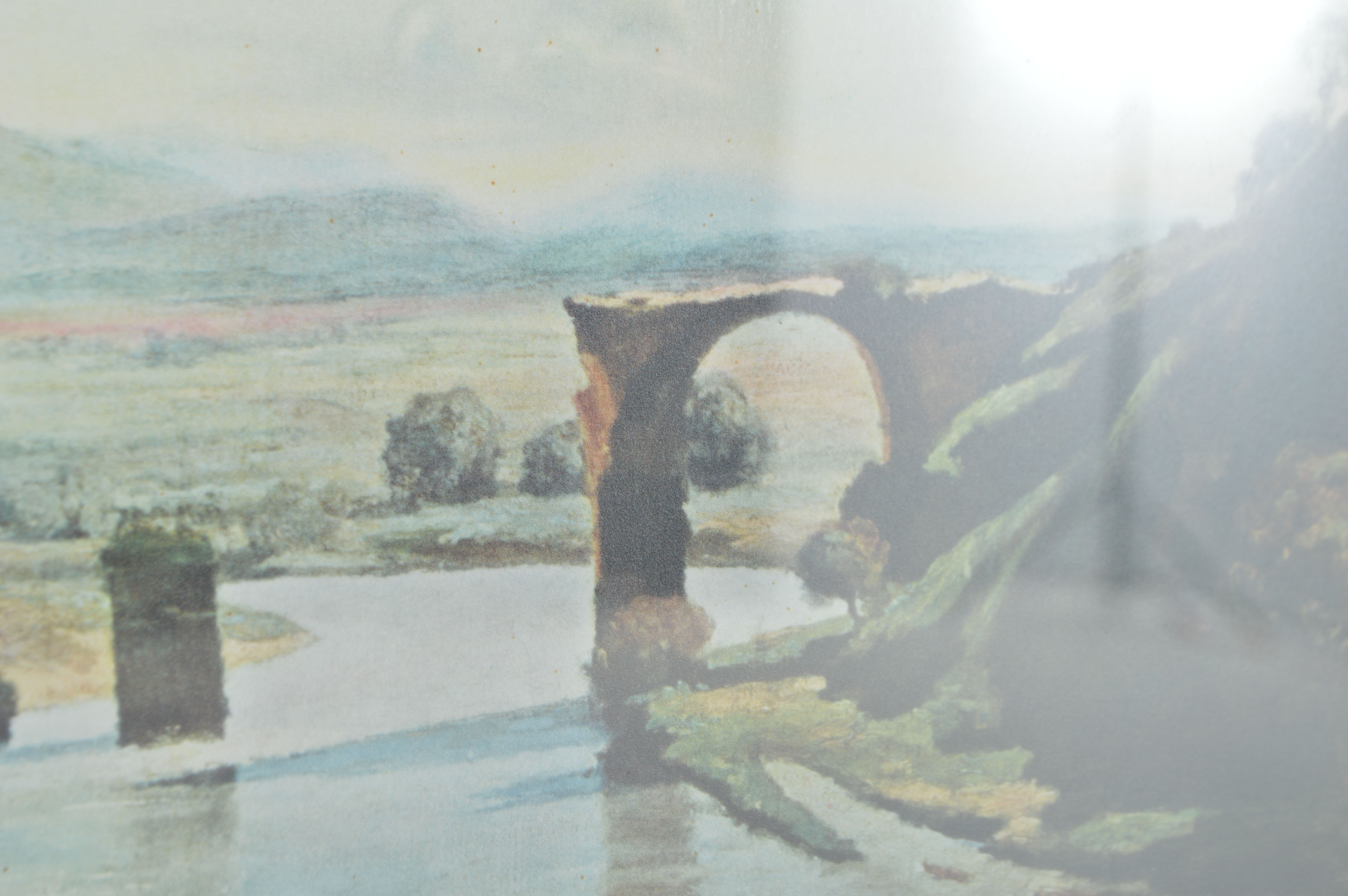 Framed Offset Lithograph of a Landscape after the Manner of Claude Lorrain